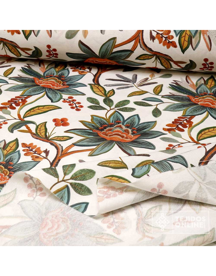 Tela Con Flores Efecto Relieve - Telas para Cortinas - Imagen 3