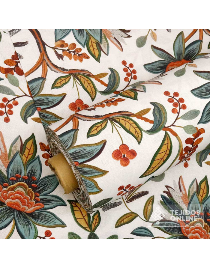 Tela Con Flores Efecto Relieve - Telas para Cortinas - Imagen 5