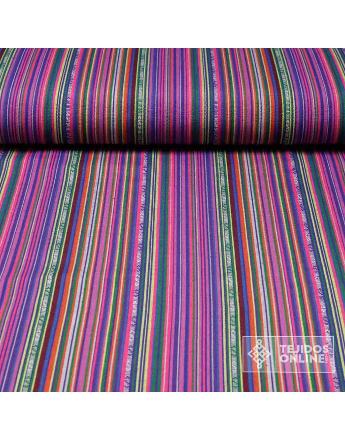 Tela Alpujarreña Morada | Tejidos para Riñoneras - Imagen 1