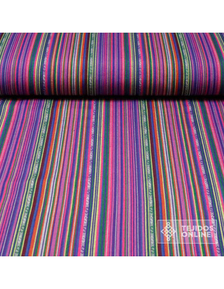 Tela Alpujarreña Morada | Tejidos para Riñoneras - Imagen 1