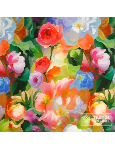 Tela Viscosa Con Flores  - Viscosa 100% - Telas - Imagen 5