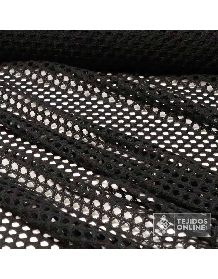 Tela Hilo en Red Negro -  Tejidos de Red - Tejidos Online - Imagen 3