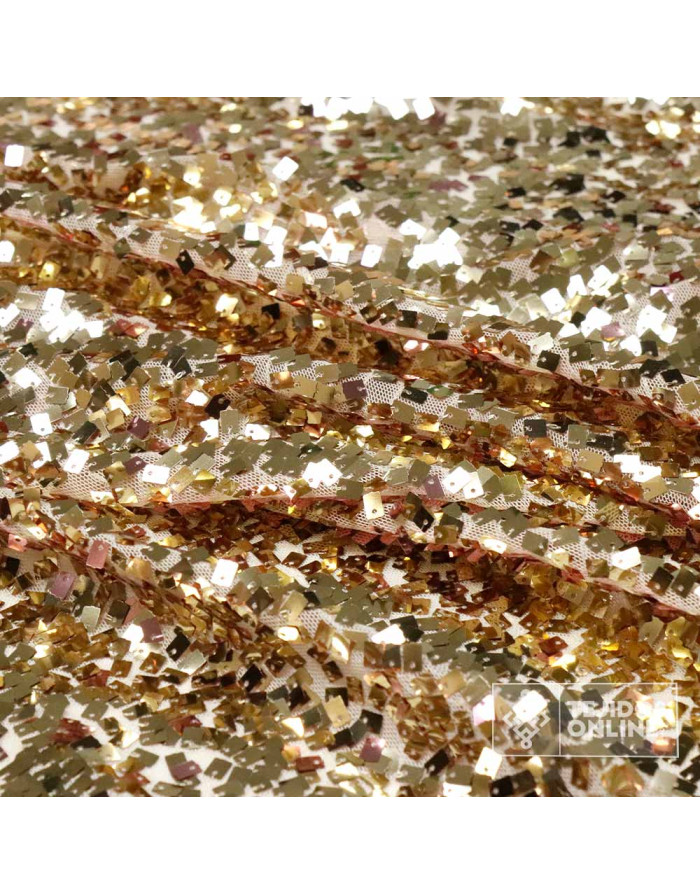Tela Lentejuela Cuadradas - Telas de Tul - Tienda de Telas - Imagen 3