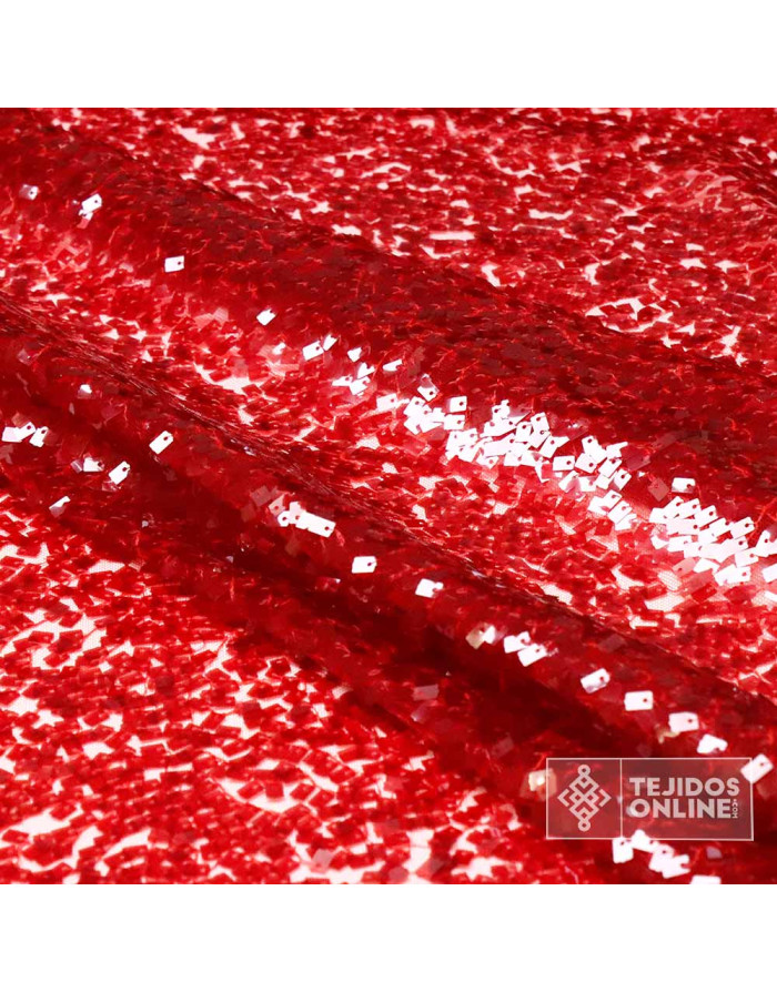 Tela Lentejuela Cuadradas - Telas de Tul - Tienda de Telas - Imagen 3