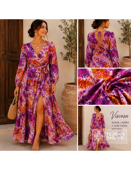 Viscosa Animal Print Leopardo | Tela Viscosa Estampada - Imagen 2