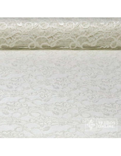 Encaje Blanco Roto con Puntas