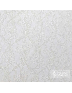Encaje Blanco Roto con Puntas - Tela Encaje Oferta - Imagen 2
