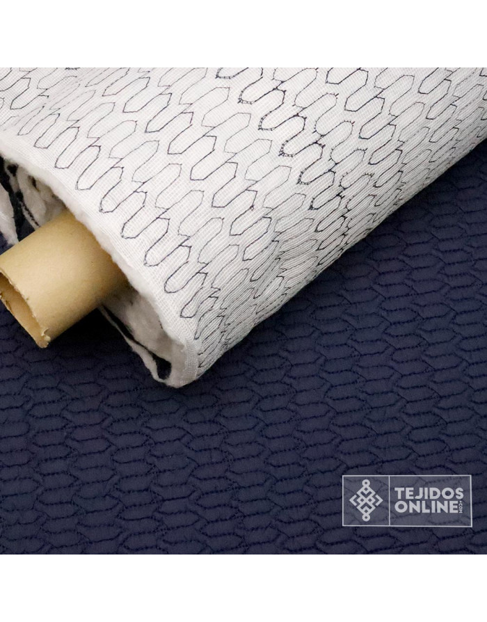 Tela Acolchada Azul Marino  | Venta de Telas Online - Imagen 3