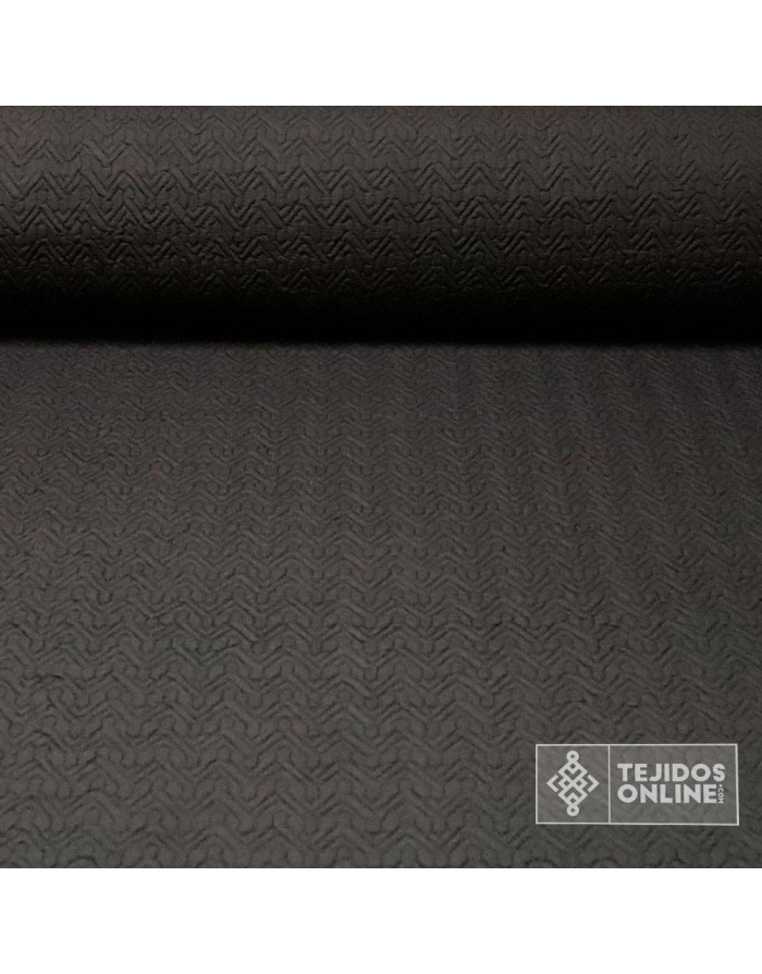 Tela Acolchada Negra Zig Zag  | Venta de Telas Online - Imagen 1