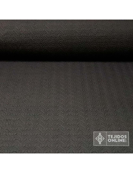 Tela Acolchada Negra Zig Zag  | Venta de Telas Online - Imagen 1