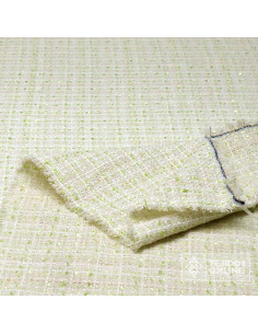 Tela Blanco Roto Verde Lima - Comprar Tela de Chanel - Imagen 2