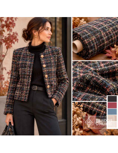 Lana en Chanel Hilatura Multicolor | Tela Cuadros - Imagen 2