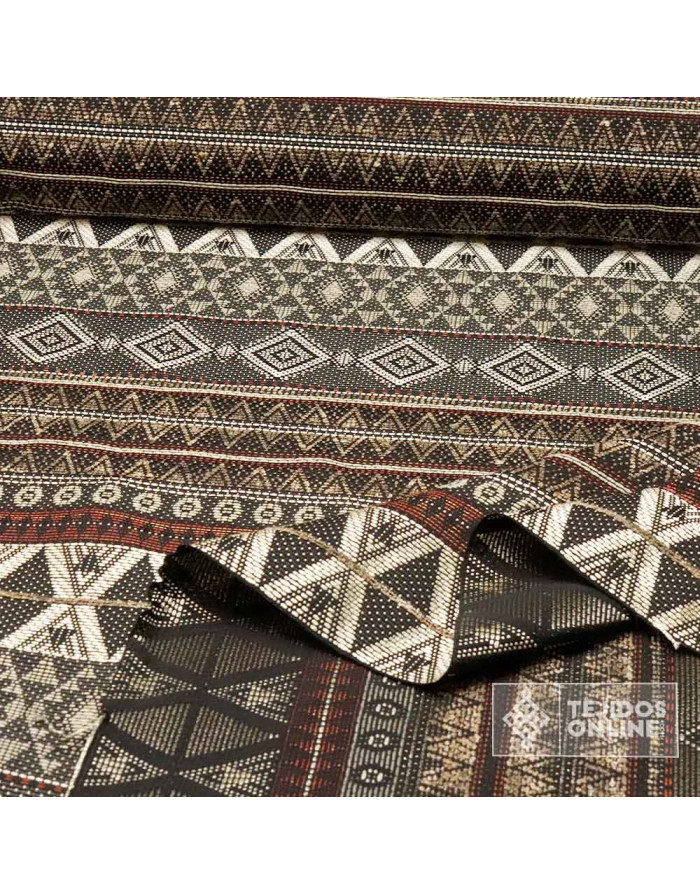 Tela Jacquard Azteca en Lana - Telas de Moda - Imagen 3
