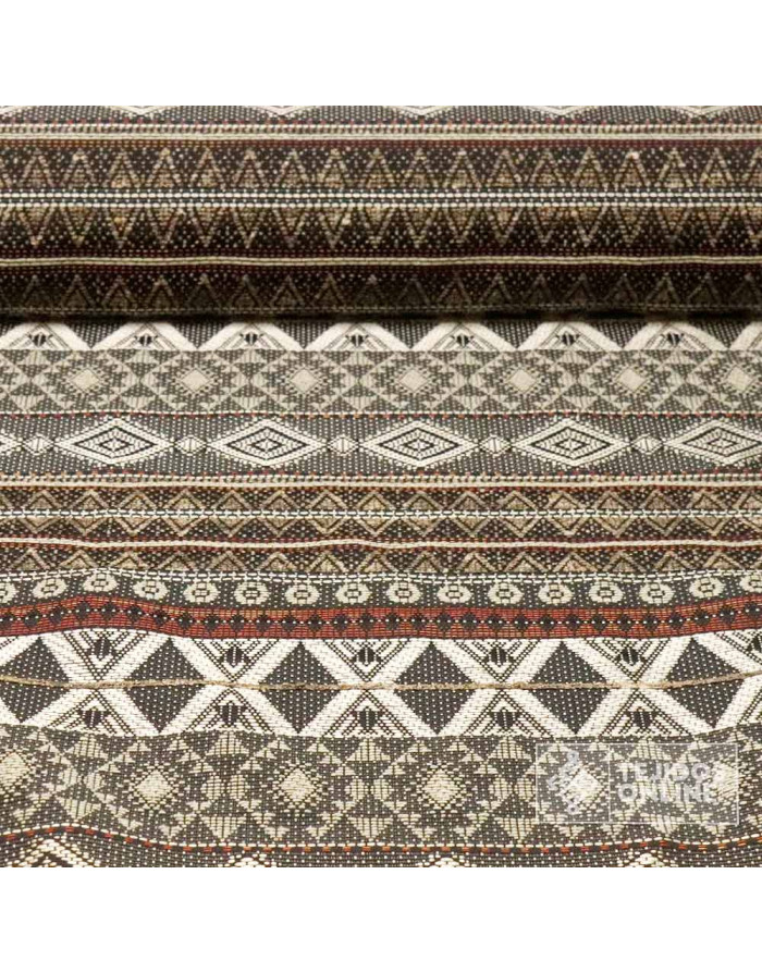 Tela Jacquard Azteca en Lana - Telas de Moda - Imagen 1