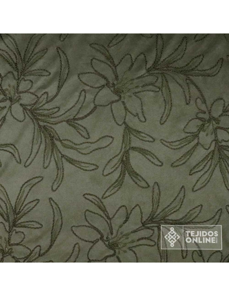 Antelina Elástica con Flores Bordadas - Telas de Moda - Imagen 3