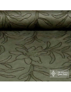 Antelina Elástica con Flores Bordadas - Telas de Moda - Imagen 1