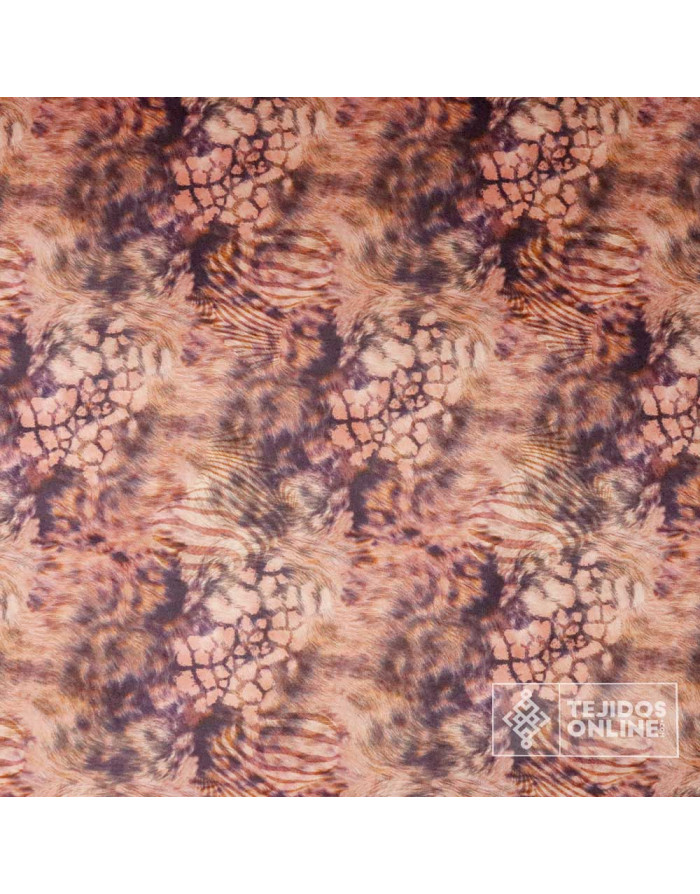 Antelina Punto Neopreno Animal Print Rosa | Telas de Moda - Imagen 3