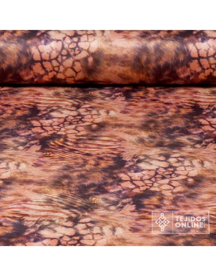 Antelina Punto Neopreno Animal Print Rosa | Telas de Moda - Imagen 1