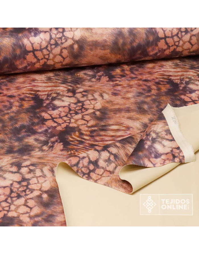 Antelina Punto Neopreno Animal Print Rosa | Telas de Moda - Imagen 4