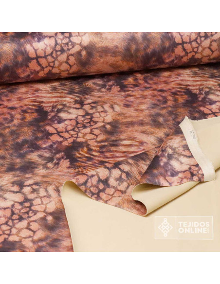 Antelina Punto Neopreno Animal Print Rosa | Telas de Moda - Imagen 4