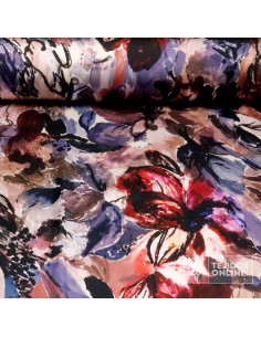 Seda Raso Rosa Flor Lola - Comprar Telas de Vestir de Moda - Imagen 1