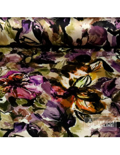 Seda Raso Rosa Flor Lola - Comprar Telas de Vestir de Moda - Imagen 2