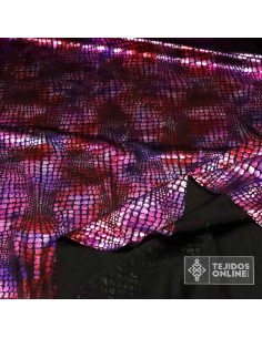 Tela Lycra Camaleón Morado - Ideal Para Carnaval - Imagen 2