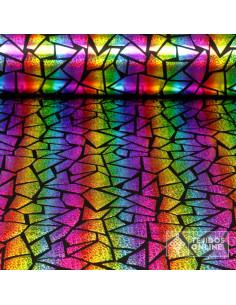 Tela Licra Multicolor Empedrada - Telas para Carnaval - Imagen 1