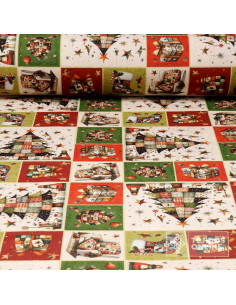 Loneta Navideña Patchwork Vintage | Decoración - Imagen 1