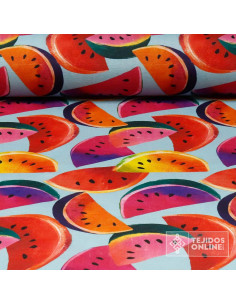 Tela de Sandias Multicolor - Telas para Manualidades - Telas Cocina - Imagen 1