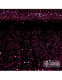 Lentejuela Fucsia Base Terciopelo - Telas de Lentejuela - Imagen 1