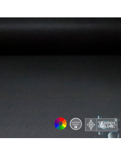 Tela de Polipiel - Polipiel Negra - Tela de Cuero - Imagen 1