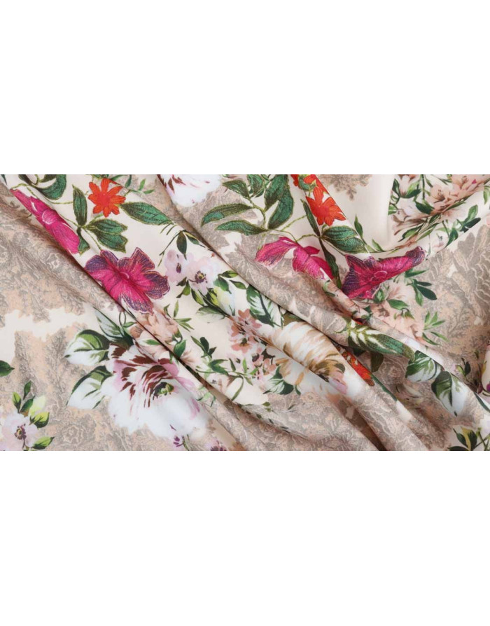 Crep Lycra Flores Grosell