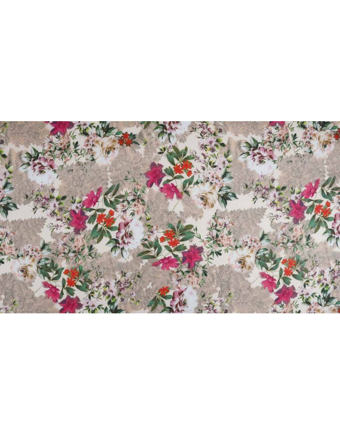 Crep Lycra Flores Grosell