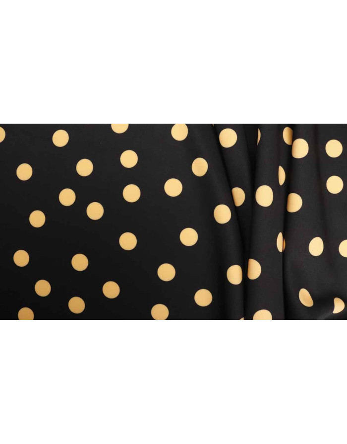 Crep Lycra Negro Lunar Mandarina