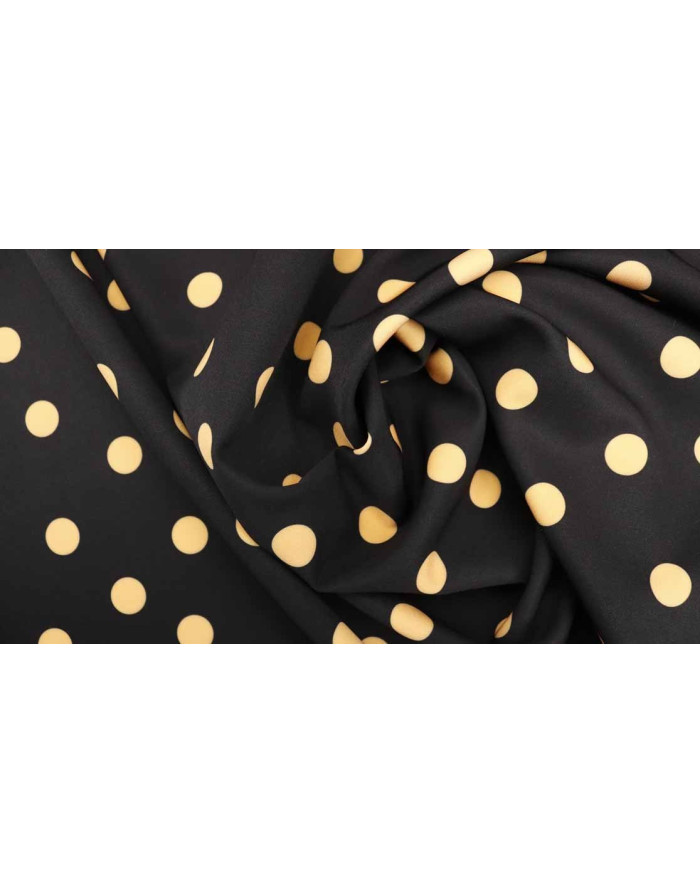 Crep Lycra Negro Lunar Mandarina