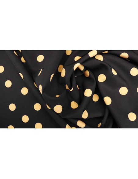 Crep Lycra Negro Lunar Mandarina Crep Lycra Negro Lunar Mandarina