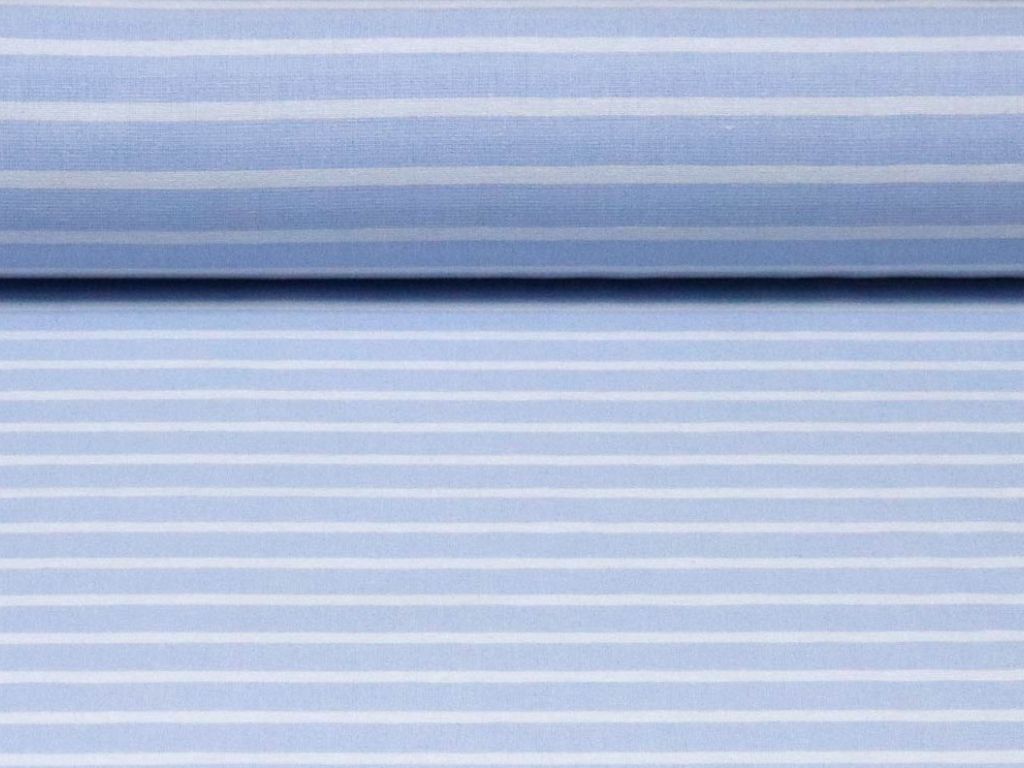 tela lino rayas celeste moda infantil verano